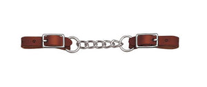 Bridle Leather Heavy-Duty Single Link Chain Curb Strap