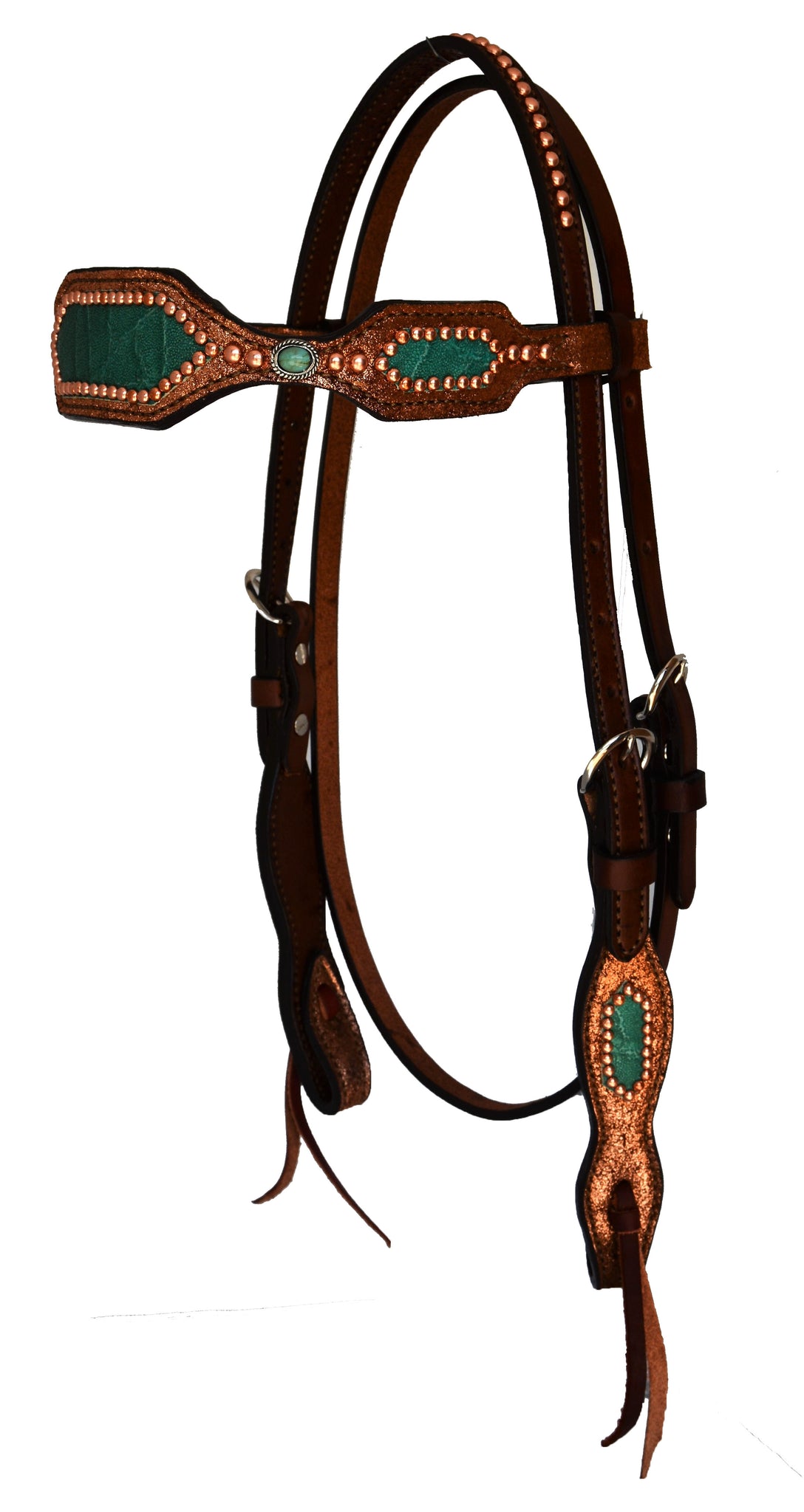 Copper and Turquoise Headstall