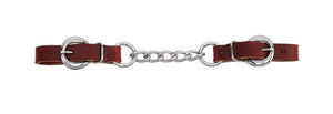 Latigo Leather Single Link Chain Curb Strap